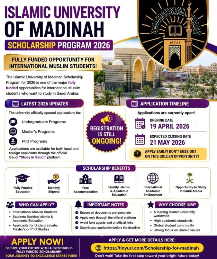 1779209607478 Madinah Islamic University Scholarship Program 2026, Fully Funded Opportunity!